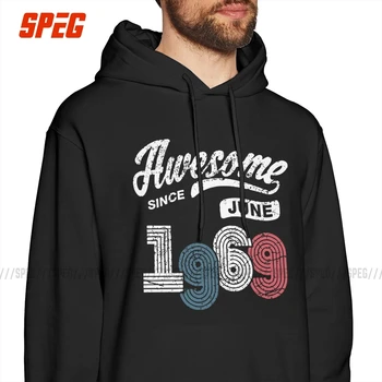 

Men's Sweatshirt Awesome Since June 1969 Vintage 50th Birthday 100% Cotton Designs Cool Hoodies 50 years old Pullovers