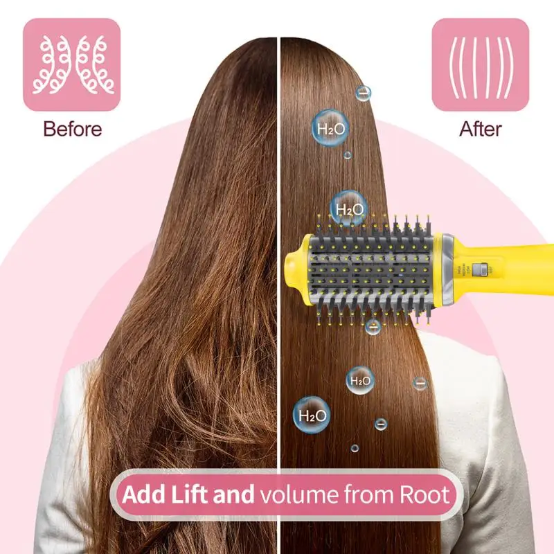Escova secadora secador de cabelo escova de ar quente alisador