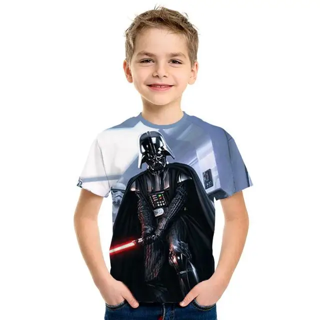 Звездные войны 3D imprimir bien de los hombres/las nias Топы Camiseta de manga corta Caballero Jedi imprimir nios camiseta de moda - Цвет: NT-692