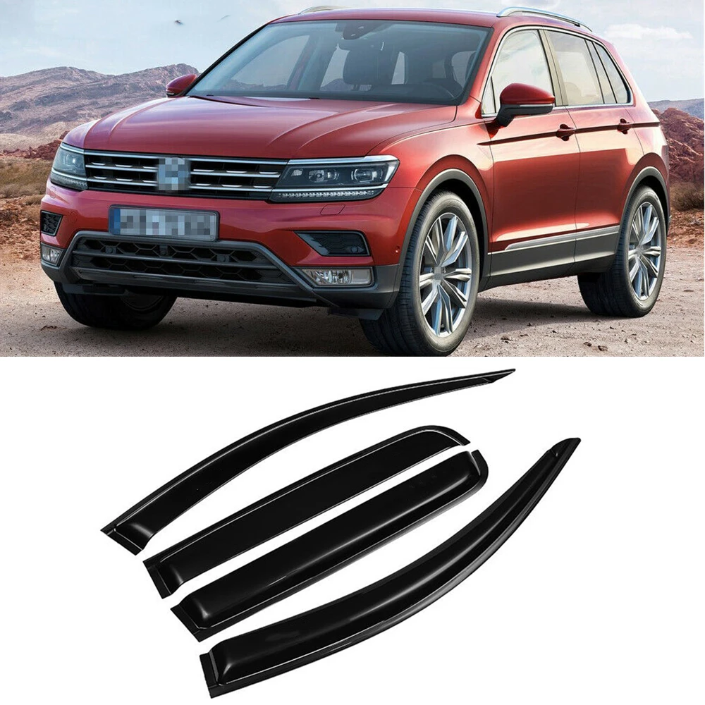 

Rain Guards Window Door Visor Weather Shield Wind Deflectors Awning Shelter For Volkswagen VW Tiguan L 2017 2018 2019 2020 2021