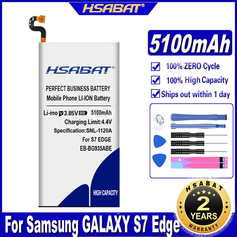 Аккумулятор HSABAT 5100 мА · ч EB-BG935ABE для Samsung GALAXY S7 Edge G9350 G935F G935 G935FD G935W8 SM-G935F | Мобильные