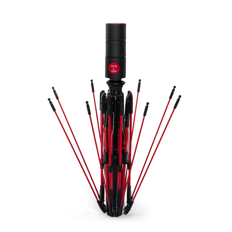 New Full Automatic Business Umbrella Three Folding Male Female Parasol Umbrella Rain Women Windproof Luxury Men