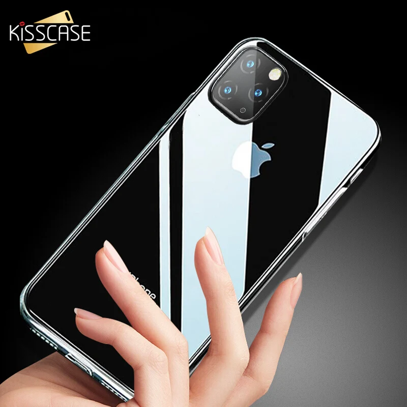 KISSCASE Phone Cases For iPhone 11 Pro Max Clear Transparent Silicone Cover Funda XR XS X 8 7 6 6S Case Capa |