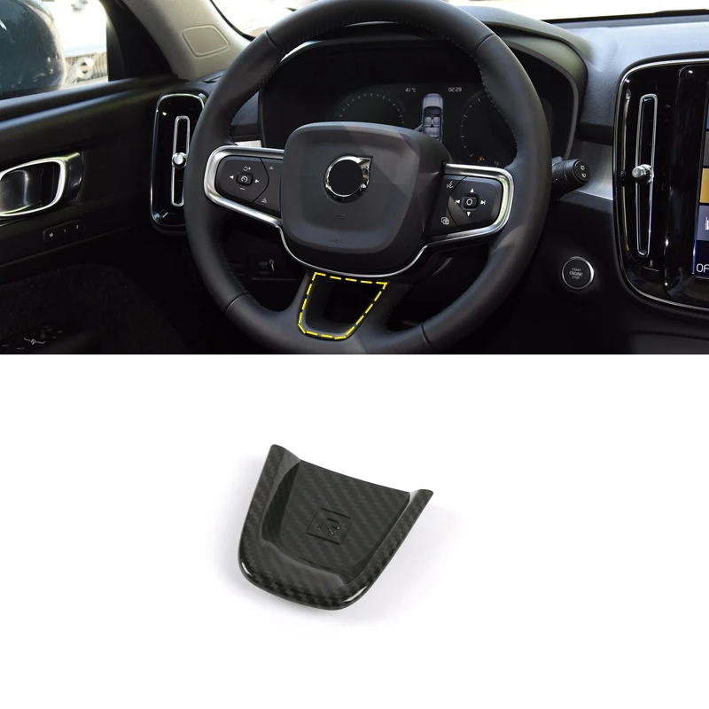 Автомобильный Стайлинг интерьера рулевая панель Рама Стикеры для обклейки автомобиля 1 шт. для Volvo XC40