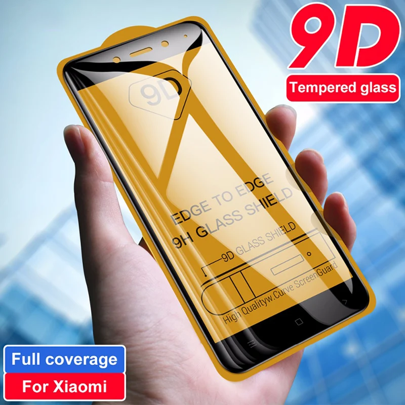 Закаленное стекло с закругленными краями и полным покрытием для Xiaomi Redmi Go S2 Y2 Y3 9D Защита экрана для Xiomi Redmi Note 4X4 5 6 7 Pro