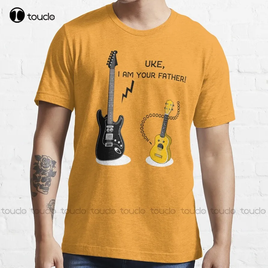 Uke I Am Your Father! Укулеле электрическая гитара Черная музыкальная футболка Пиратская