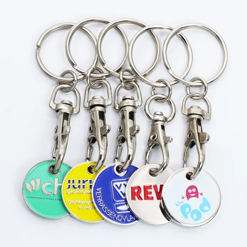 Double Sided Shopping Trolley Token Coin Key Ring BUY 1 GET 2 FREE 1€/1£-2€ 