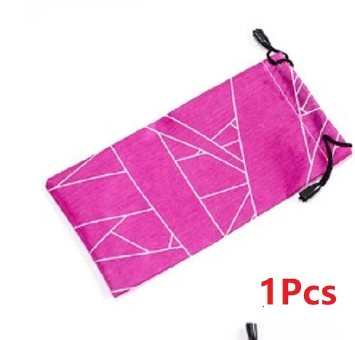 rose red (1pcs) 1/5 шт Мягкий тканевый водонепроницаемый чехол для солнцезащитных очков из микрофибры Пылезащитный Чехол для очков переносные очки Чехол Контейнер - Цвет: rose red (1pcs)