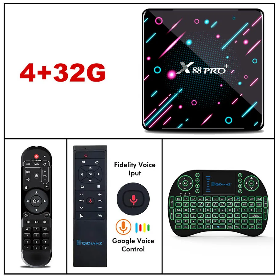 X88 PRO plus Android 9,0 Восьмиядерный ТВ приставка RK3368 4G 64G 128GB BT4.0 4K Google Play медиаплеер ТВ приставка X88 pro - Цвет: 4G32G I8 MT12