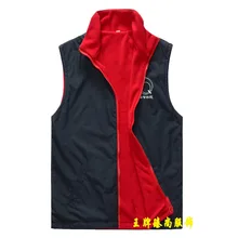 Осенне-зимний двусторонний флисовый жилет модный и Спортивный Повседневный жилет из композитных материалов с вышивкой