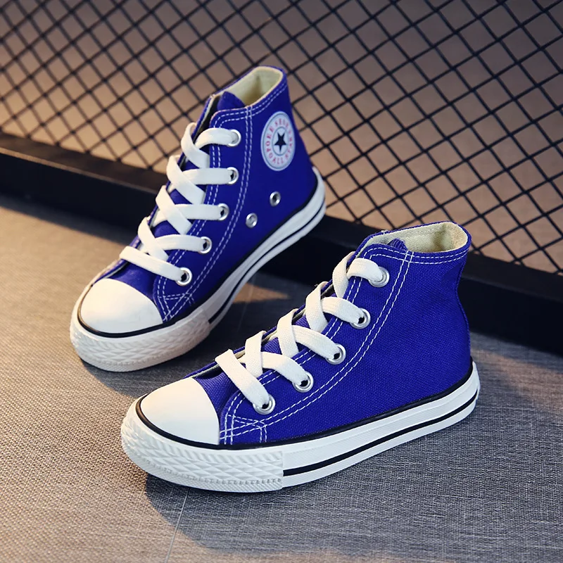 

Shoes for Boys Girl Children Casual Sneakers Baby High-top Candy Color Student Canvas Shoes for 1-12 Years Shoes Kids Hot C07263