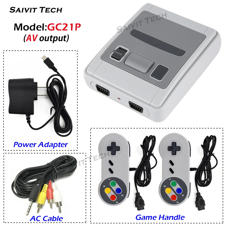 Игровая консоль Super SNES 8 бит семейная мини игра Ретро Классический AV/HDMI выход