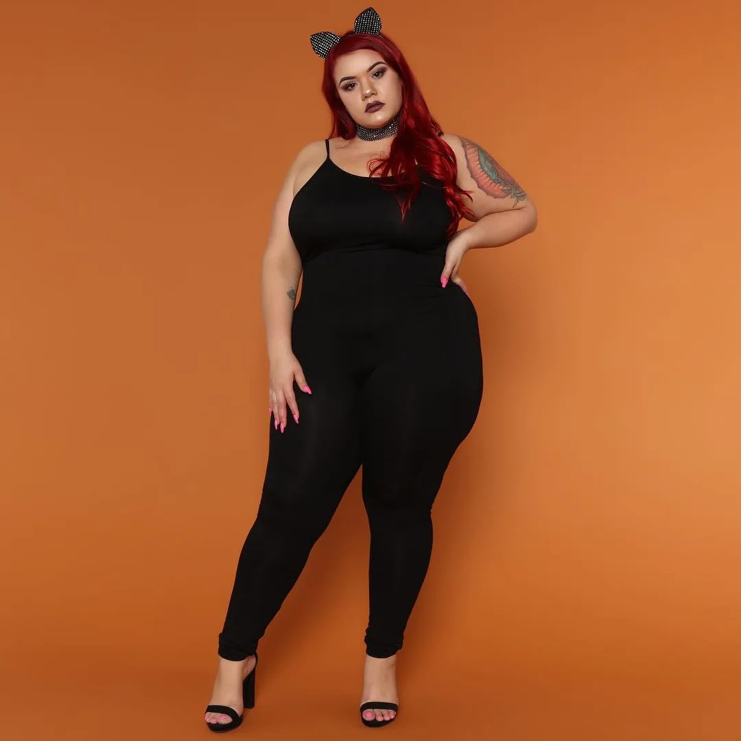 2021 летние женские туфли черного цвета Bodycon Комбинезоны для женщин размера плюс