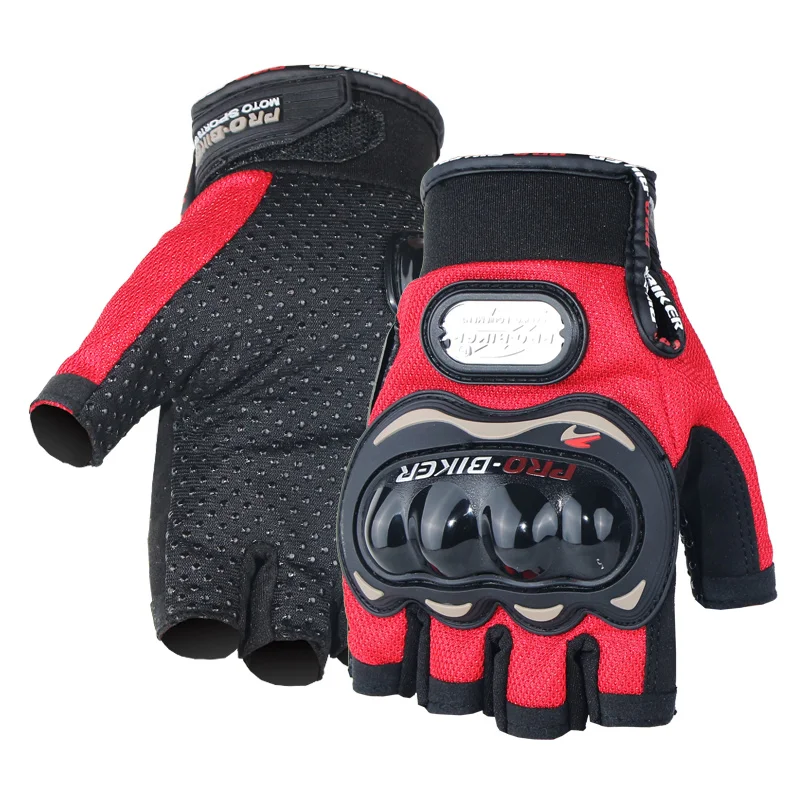 Motorcycle riding gloves half finger Ridding protective gears mesh