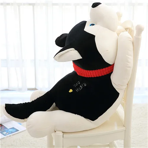 Fancytrader 47â€˜â€™ Giant Plush Husky Hugging Pillow Doll Big Stuffed Animal Lying Husky Dog Toy Kids Gift 120cm 2 Colors (9)