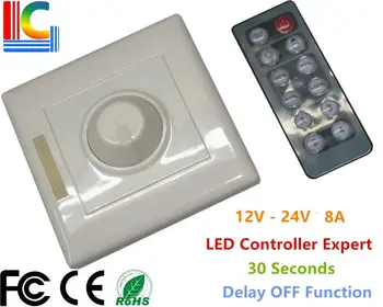

12V 96W 24V 192W PWM Controller 8A LED Dimmer IR Brightness Adjustable with 12 Button Wireless Remote Control LED Strip DIY