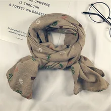 Ранняя осень детский шарф хлопок и лен цвет маленький ананас мальчики и девочки ребенка дикий воротник 1 шт