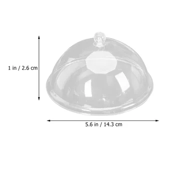

1pc PC Acrylic Food Cover Tent Transparent Dust Cover Round Shape Pastry Cover (8 Inches)