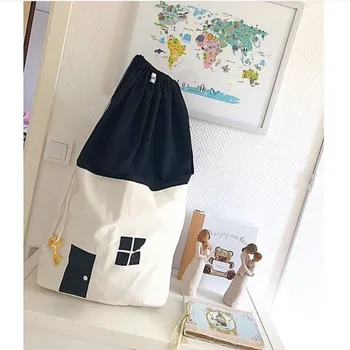 

Ground Map Rail Highway Large Toy Sack Can Be Used As Carpet Storage Hanging Bag Bezel storage bag black and white cotton #50