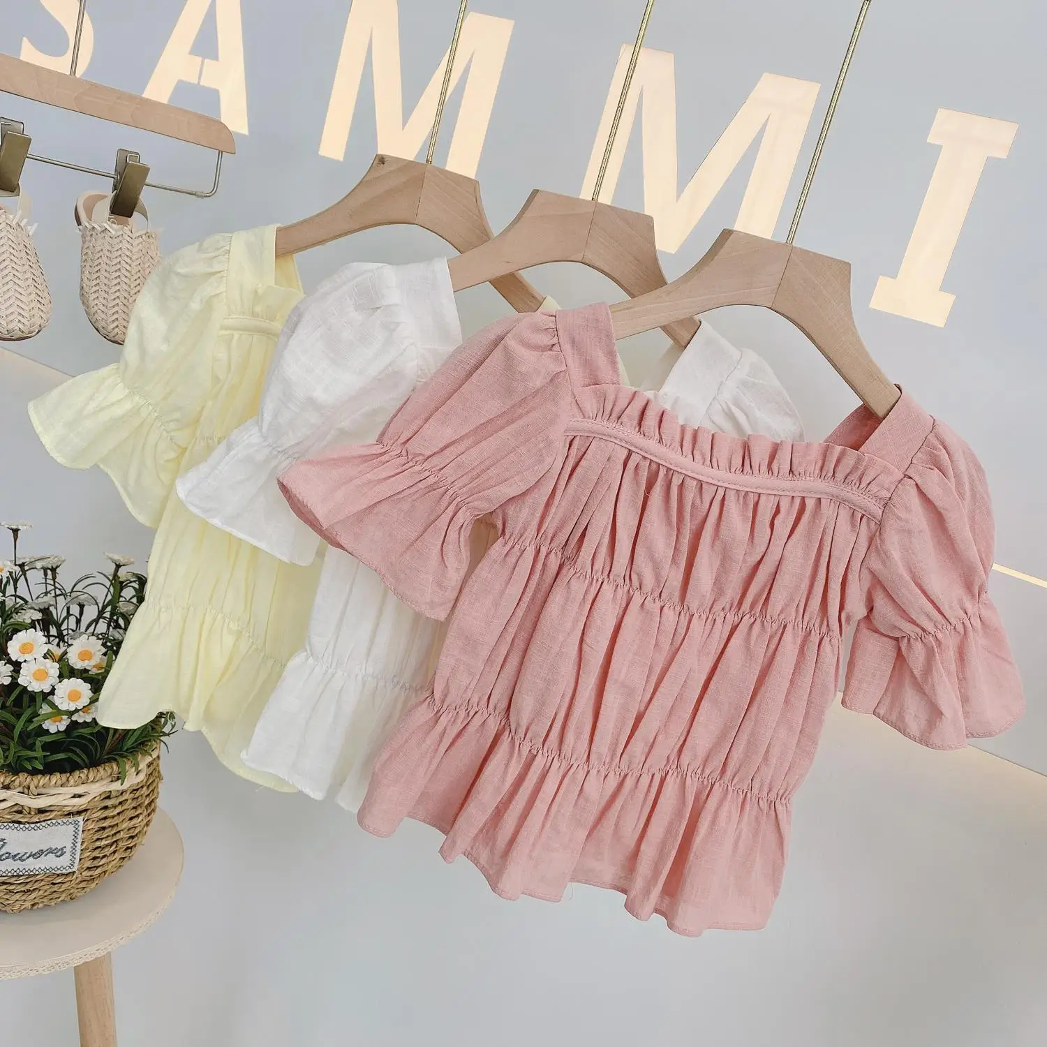 Новинка лета 2020 хлопковые топы с коротким рукавом для девочек-подростков рубашка