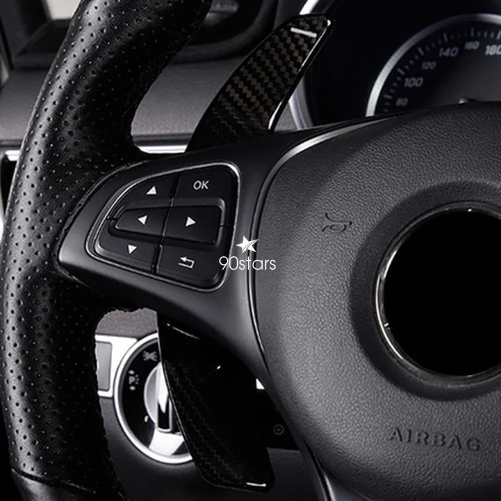 Весло рулевого колеса из углеродного волокна для Mercedes Benz A B C E CLA CLS M GL Class GLK SLK W176 W246