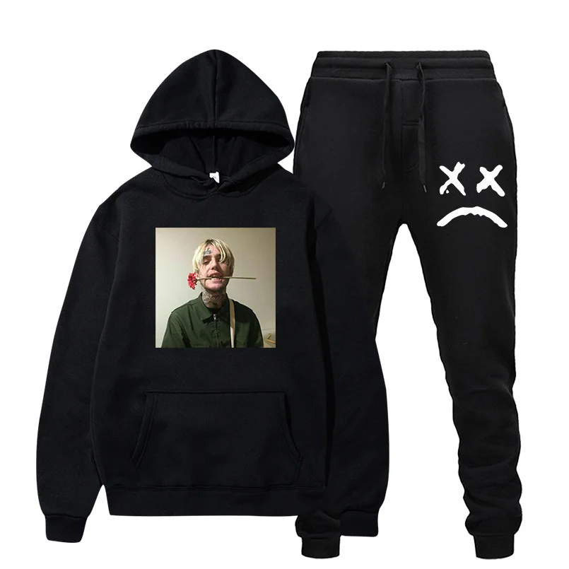 Толстовка с капюшоном для мальчиков и женщин Lil Peep комплект из 2 предметов