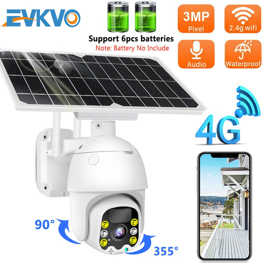 - SIM Card 4G Solar IP Camera 8W Solar Panel WIFI Outdoor PTZ Camera H265 Smart Security Monitor 3G Speed Dome 4X Zoom Camera