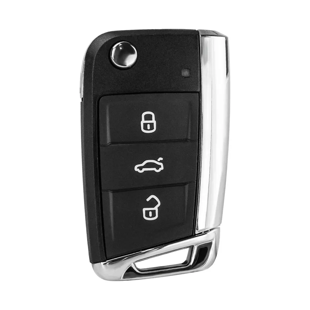 Чехол для автомобильного ключа OkeyTech V W Gollf MK7 Skoda Octavia Seat Golf 7 Polo Passat Mk2 Touran блестящий