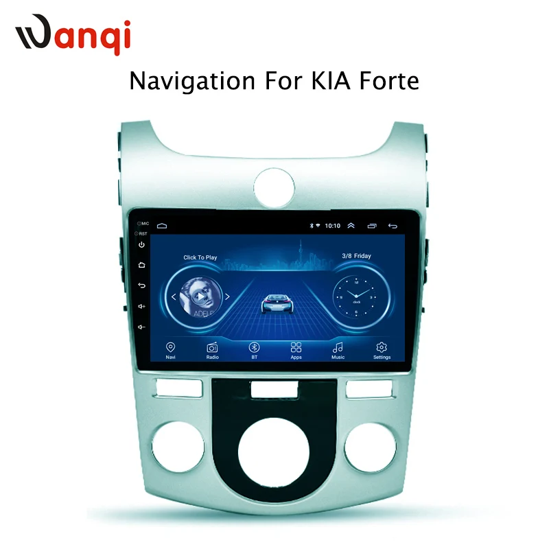 Автомобильный Dvd мультимедийный радиоплеер wanqi 9 дюймов android для KIA forte 2009 2010 2011 2014