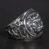 Solid 925 Sterling Silver Mens Lion Ring Vintage Steampunk Retro Biker Rings For Men Trees Deers Engraved Male Jewelry ► Photo 1/6