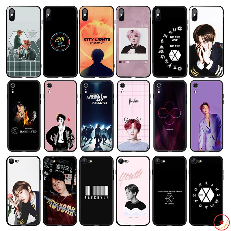 Baekhyun Exo Soft Silicone Phone Case for iPhone 11 Pro Xs Max X or 10 8 7 6 6S Plus 5 5S SE Xr 7Plus Cover |