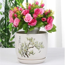 1 х Модные 14 см фарфоровые керамические цветочные горшки Ваза контейнер садовые растения плантаторы для помещений на открытом воздухе