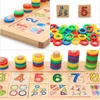 Kids Wooden Montessori Materials Learning To Count Numbers Matching Early Education Teaching Math Toys Logarithmic Board ► Photo 2/5