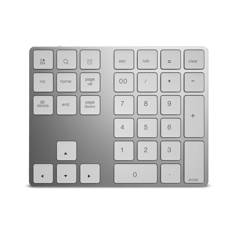 Mini Teclado Numérico sem Fio Teclado Numérico Recarregável Teclado Numérico Recarregável Teclado Digital Numérico para Ipad pc Tablet e Laptop bt 34 Chaves - Imagem 4