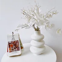 Vaso decorativo com tema de cerâmica, decoração para escritório, recipiente de flores, estilo nórdico