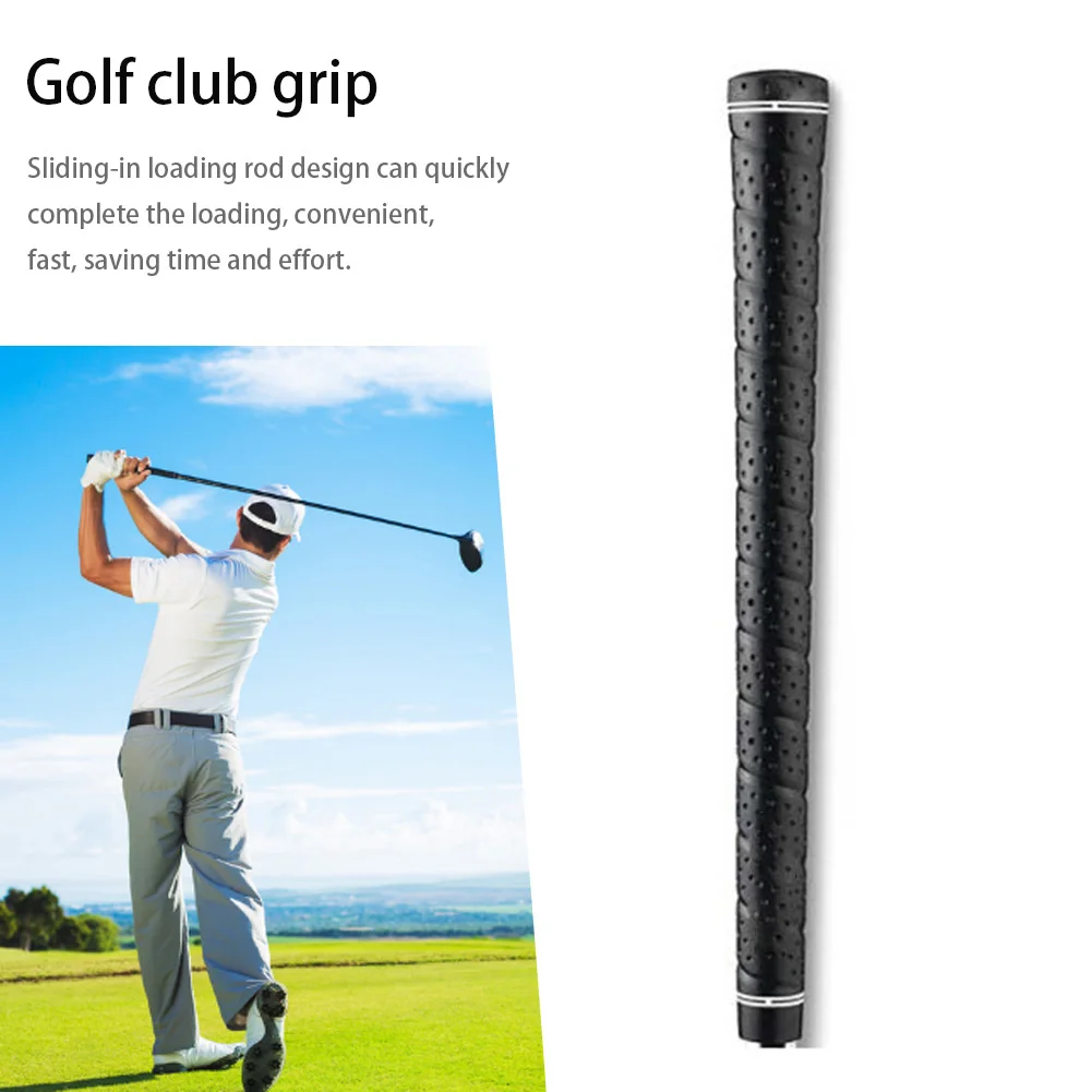 Antislip Golf Rubber Grip Fishing Rod Hand Irons Wooden Swing