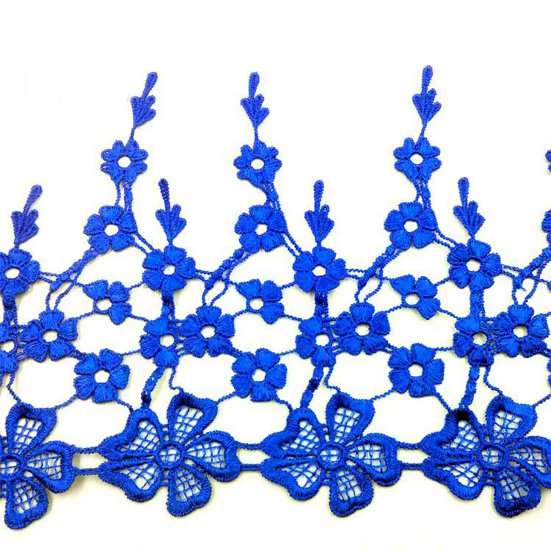 

100Yards 18.5cm Wide Lace Trims Soluble White lace ribbon for Curtain Dress Wrapping Fabric DIY Sewing Craft Materials