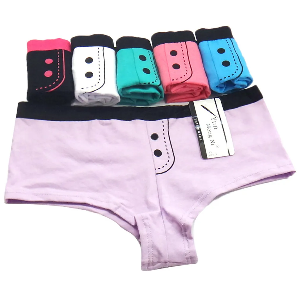 

3Pcs/set Sexy Panties for Women Cotton Boyshort Female Underwear Lingerie Low Waist Ladies Short panties