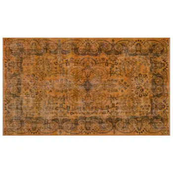 

Handmade Orange Vintage Overdyed Turkish Area Rug 169x288 Cm-5'7''X9'5''