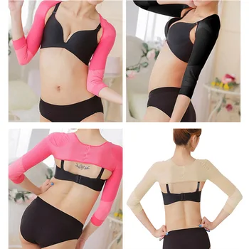 

Hot Elastic Compression Arm Slimmer Back Shoulder Corrector Long Sleeve Weight Loss Arm Control Shapewear MVI-ing