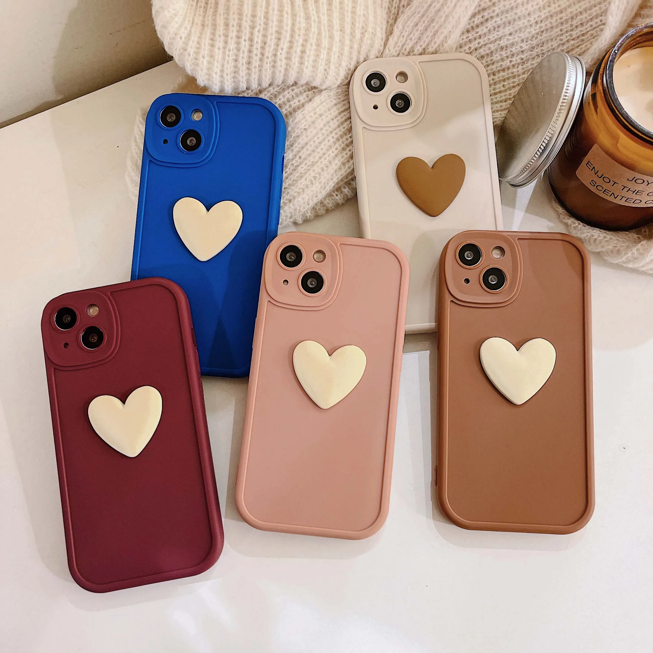 Heart Cover 3d Silicone Cases Heart Iphone 13 Pro Max Case Case