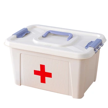 

38 X 30 X 23.5±2cm Household Medicine Box First Aid Kit Portable Storage Box Household Storage Bins Sundries Organizer - XL L