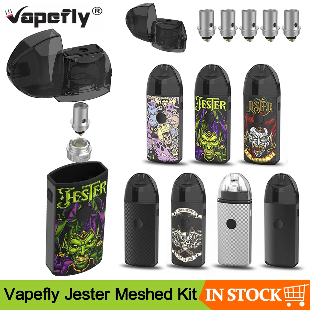 Оригинальный вейп набор Vapefly Jester Pod Аккумулятор 1000 мАч картридж 2 мл сетчатая