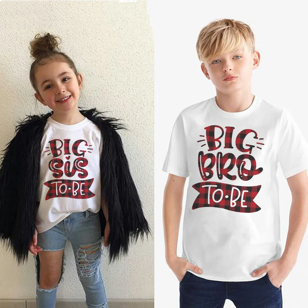 Футболка Big Bro/sis To Be Anouncement футболка с короткими рукавами для мальчиков и девочек