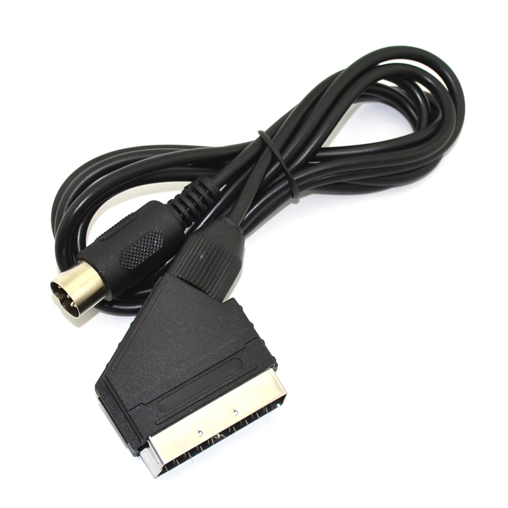 

200PCS 1.8M V-pin C-pin Scart Cable For Sega Megadrive 1 Genesis 1 Master System 1 RGB PAL/NTSC Plug