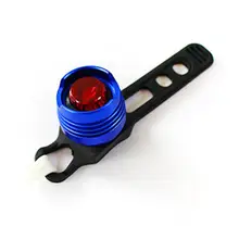 Brand New LED Aluminum Alloy Tail Light High Brightness Ruby Light Warning Safety Helmet Light Bicycle Equipment Frog Light