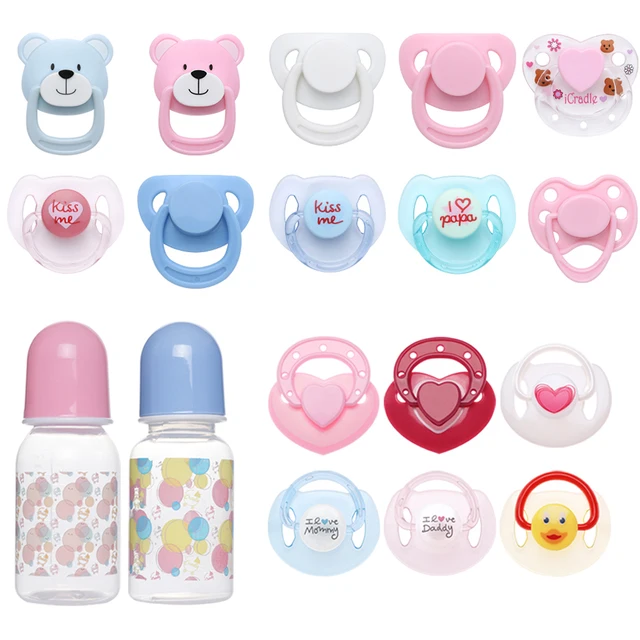 1PC Lovely Doll Magnet Pacifier Milk Bottle Dummy Nipples Simulation Pacifiers for Toys Dolls Doll Play House Supplies 1