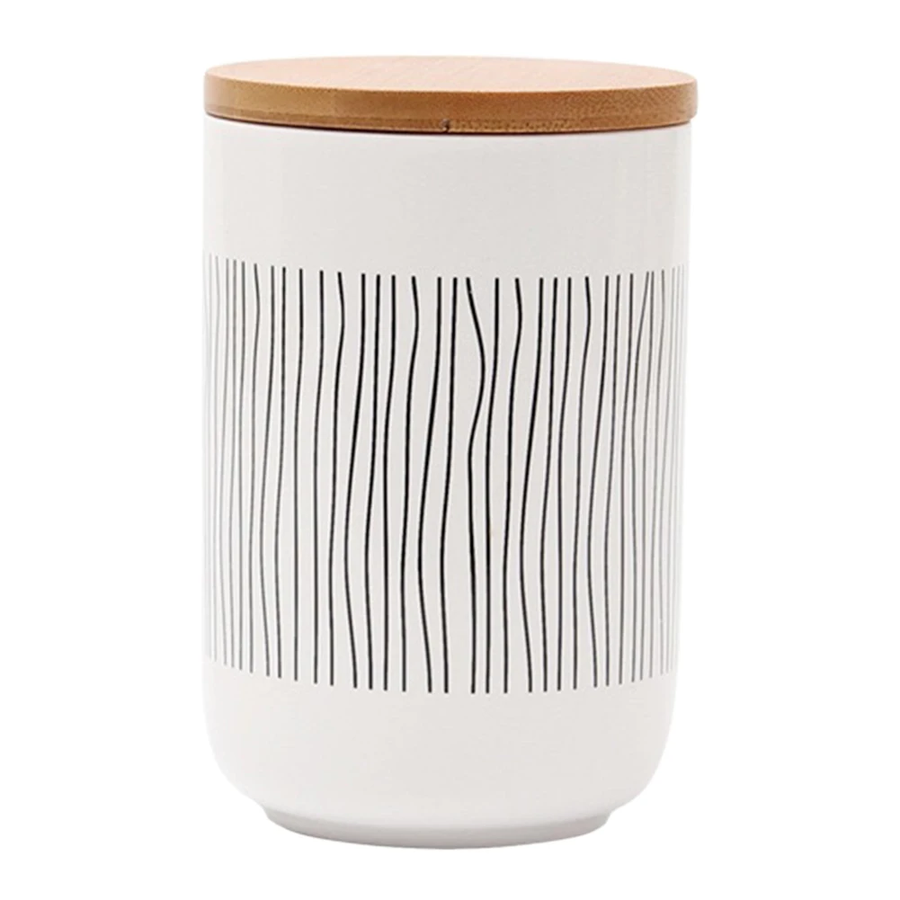 A Кухонный органайзер, инструмент, герметичная банка для хранения зерна, банка для домашнего хранения, контейнер для кофе, Бамбуковая крышка, сахарные орехи, чай, специи - Цвет: A