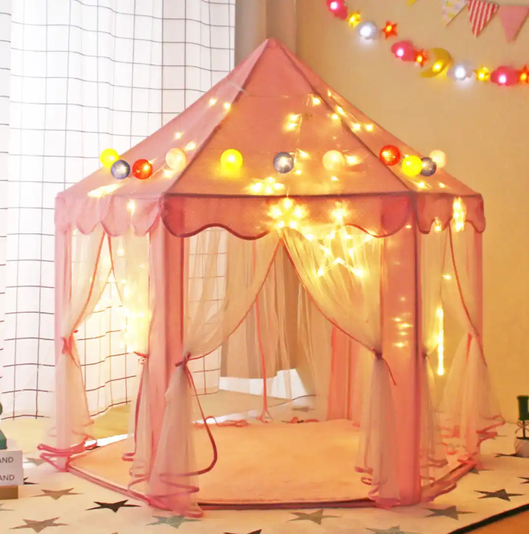 キッズテントピンクの子テント女の子ティピーランファンゲームをプレイティーピーリトルハウスベビーキャンペーン家の王女子供のテント女の子のおもちゃ おもちゃ テント Aliexpress