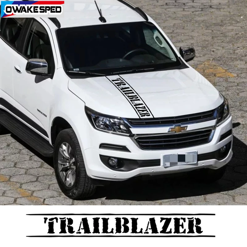 Car Bonnet Hood Lid Sticker OFF ROAD Stripes Auto Engine Cover Decor Vinyl Decals Exterior Accessories For Chevrolet-TrailBlazer (4)